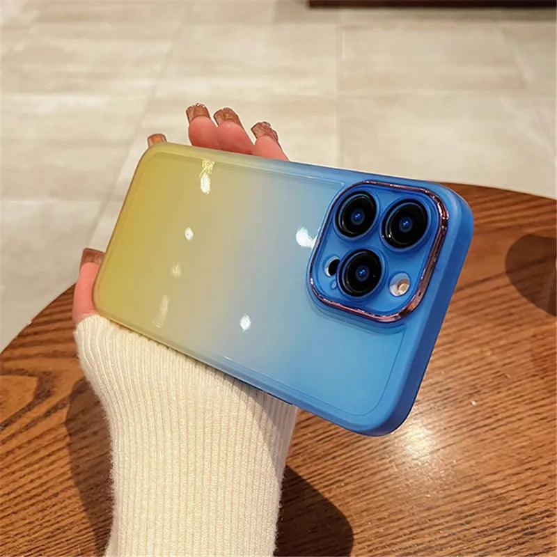 Gradient Rainbow Clear Phone Case - IDefend