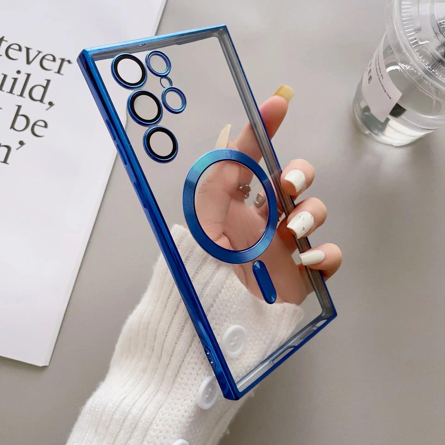 Luxury Transparent Plating For Magsafe Case For Samsung Galaxy - IDefend