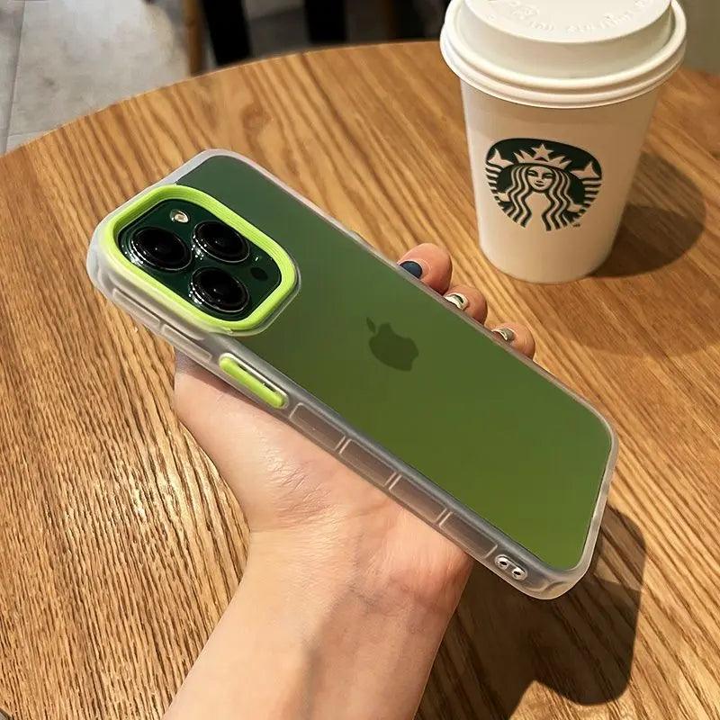 Luxury Matte Gradient Laser Case For iPhone 11 12 13 14 15 Pro Max Shockproof Case For iPhone 15 14 Plus Phone Cover Accessories - IDefend