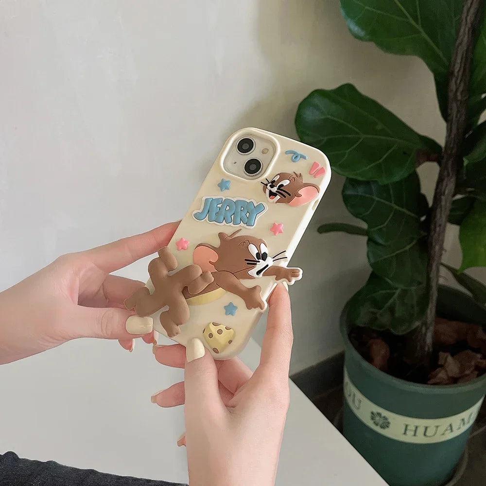Tom and Jerry Rotatable Tail Phone Case for IPhone - IDefend