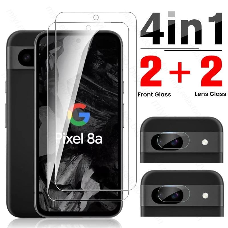 8 In 1 Tempered Glass Camera Lens & Screen Protector For Google Pixel - IDefend