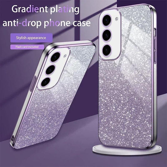 Luxury Plating Gradient Glitter Phone Case For Samsung Galaxy - IDefend