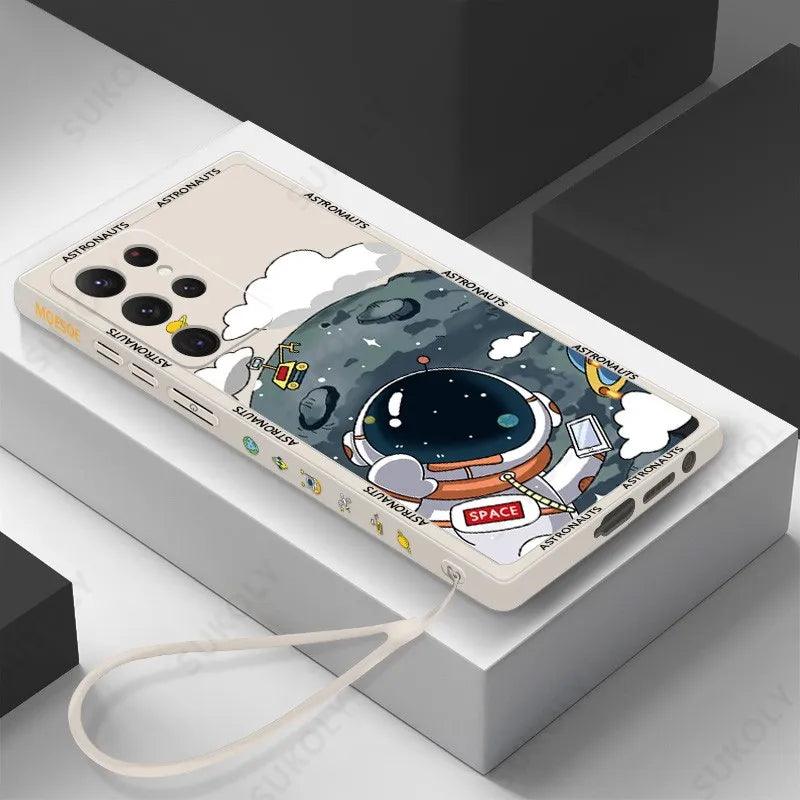 Space Astronaut Lanyard Case For Samsung Galaxy - IDefend