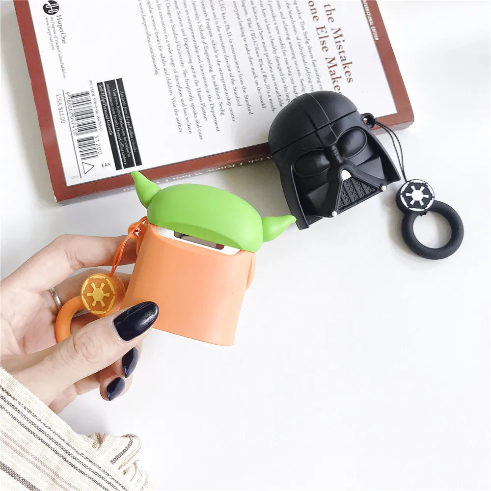 For Airpods 1 2 3 4 Pro Pro 2 Case Cute Cartoon Darth Vader Silicone Earphone Case Accessories Cover