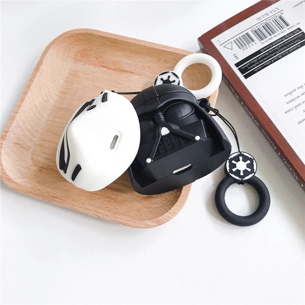 For Airpods 1 2 3 4 Pro Pro 2 Case Cute Cartoon Darth Vader Silicone Earphone Case Accessories Cover