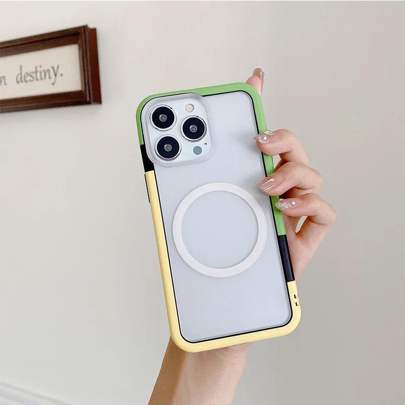 Magnetic Matte Back Panel Phone Case For IPhone - IDefend