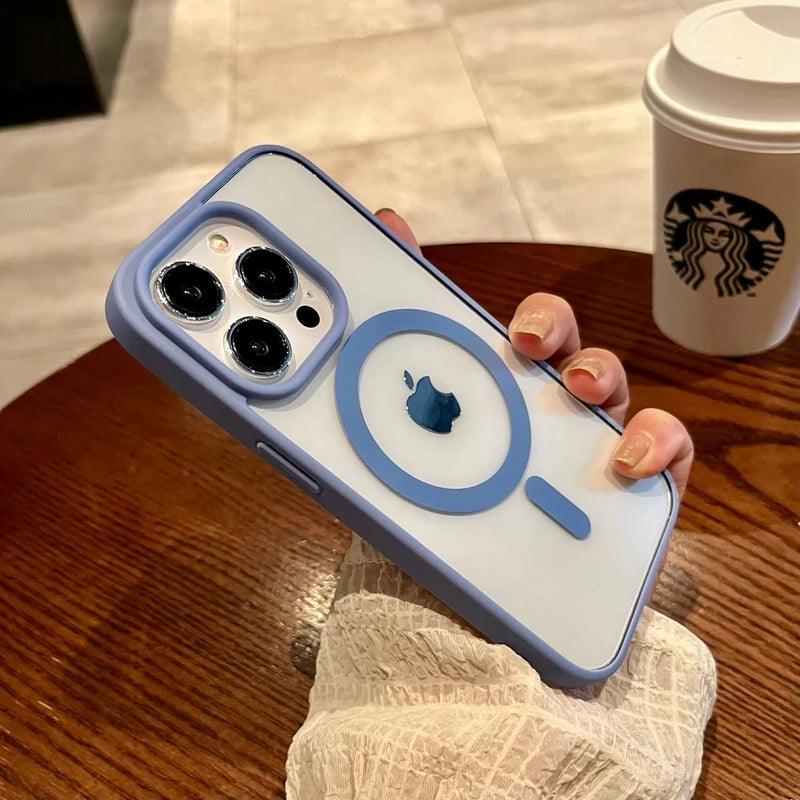 Luxury Wireless Charge Magsafe Transparent Case For iPhone 0.2 - IDefend