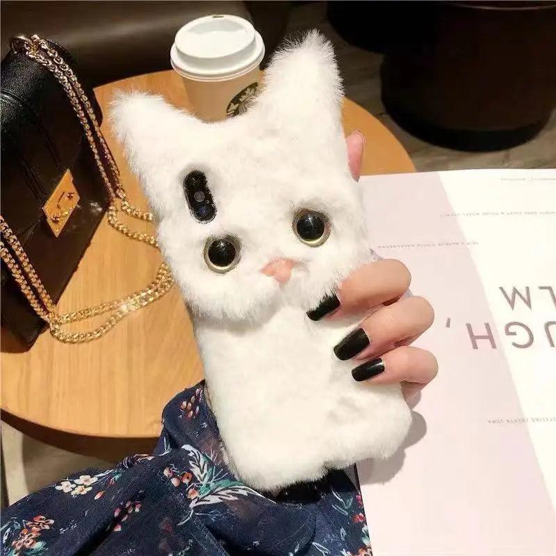 Winter Warm Plush Phone Case For iPhone - IDefend