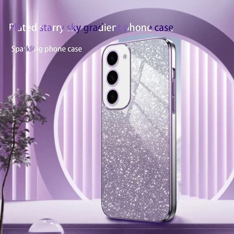 Luxury Plating Gradient Glitter Phone Case For Samsung Galaxy - IDefend