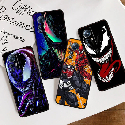 Marvel Venom For Xiaomi Mi 14 13T 13 12T 12 11T 11i 11 A3 10T 10 9 Pro Lite Ultra 5G Black Soft Phone Case
