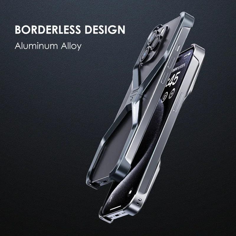 X Metal Rimless Phone Case For iPhone - IDefend