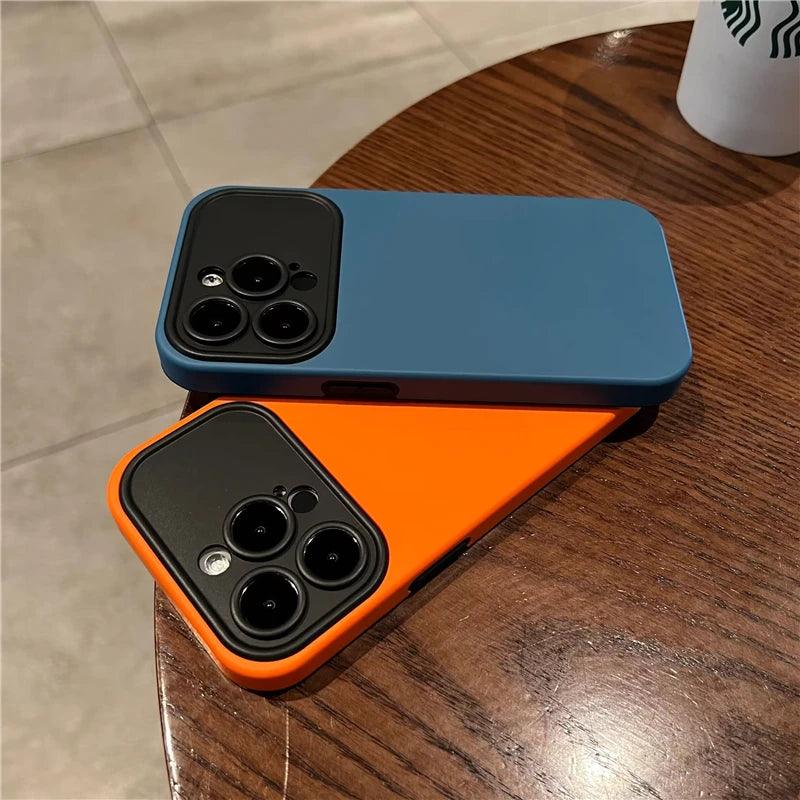 Contrast Color Large Window Case For iPhone - IDefend