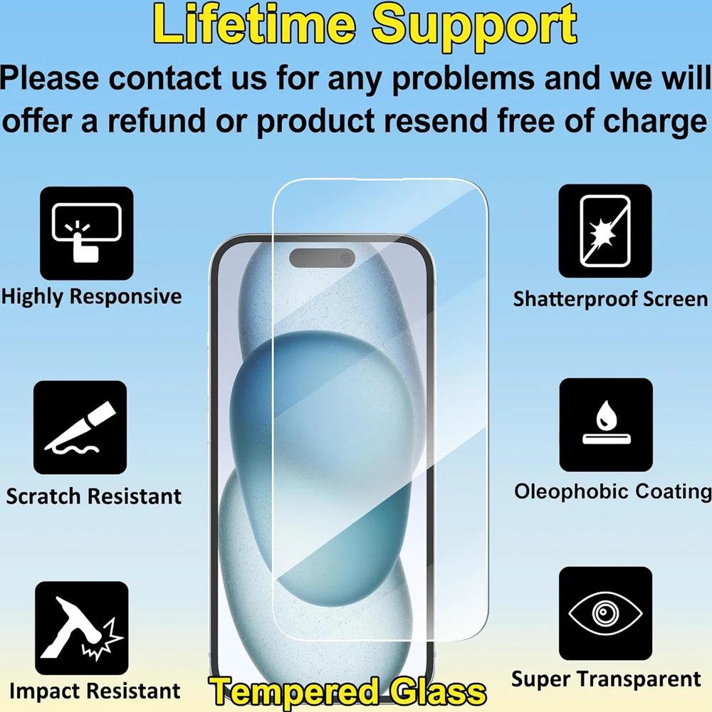 IPhone Tempered Glass Screen Protector 5Pcs - IDefend