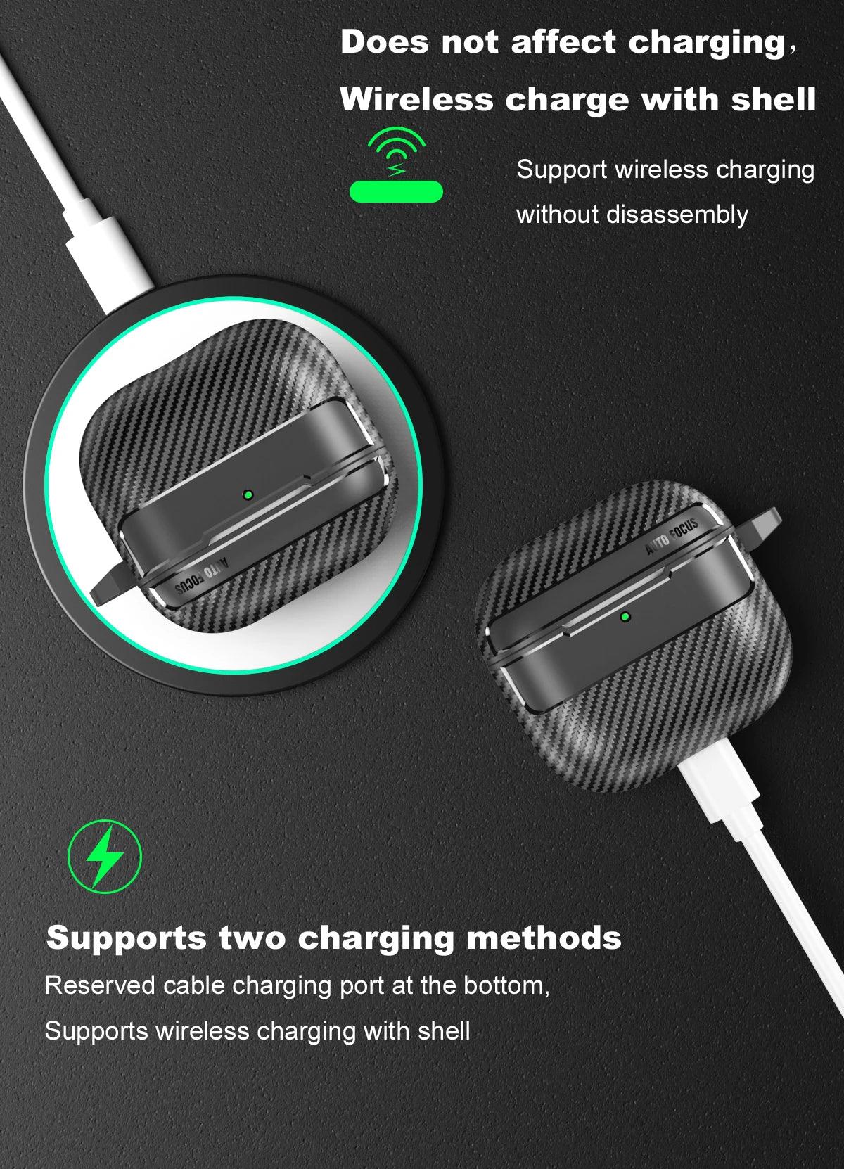 Carbon fiber earphone case for apple airpods 4th gen - IDefend
