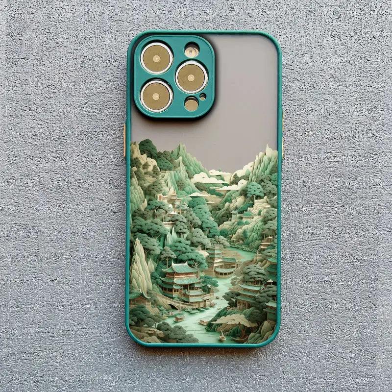 Fashion Magnificent Mountains And Rivers Scenery Phone Case For iPhone - IDefend