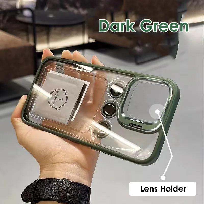 Lens Metal Ring Protector Stand Phone Case 0.2 - IDefend