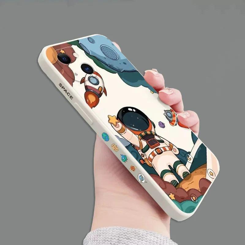 Cartoon Space Astronaut Cases For iPhone 2 - IDefend