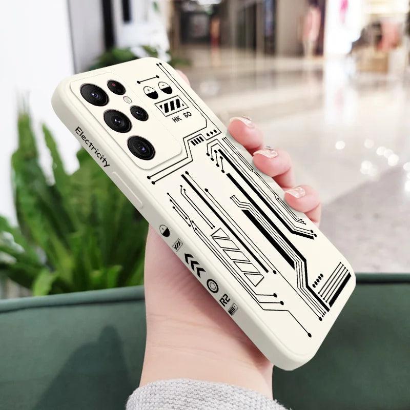 Electronic Lines Phone Case For Samsung Galaxy - IDefend