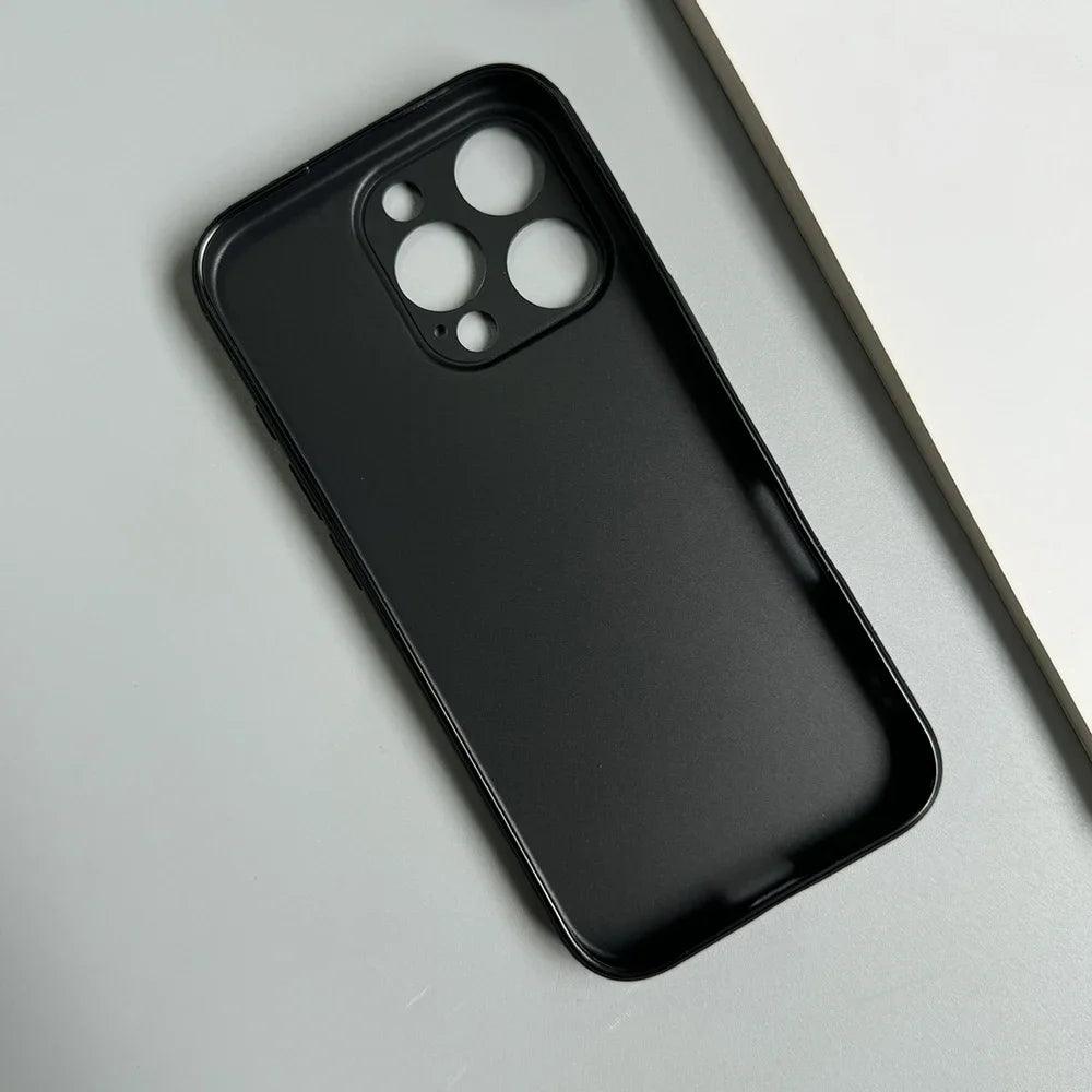 Luxury Full Black Silicone Matte Phone Case For iphone - IDefend