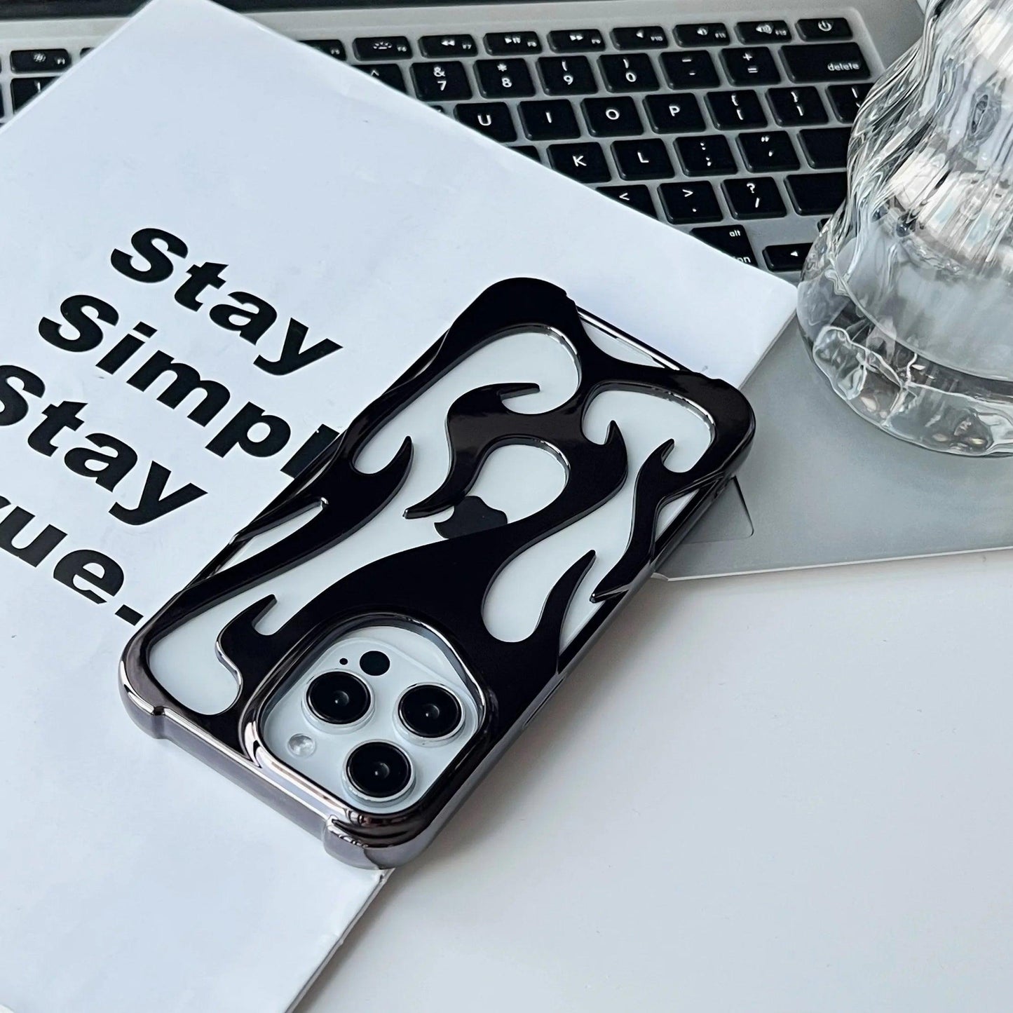 New 3D Flame pattern Phone Case for iPhone - IDefend