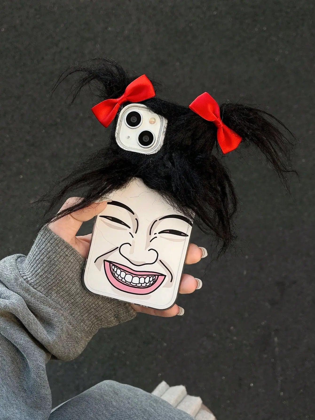Hair And Teeth Curling Expression For Girls Suitable For iPhone - IDefend