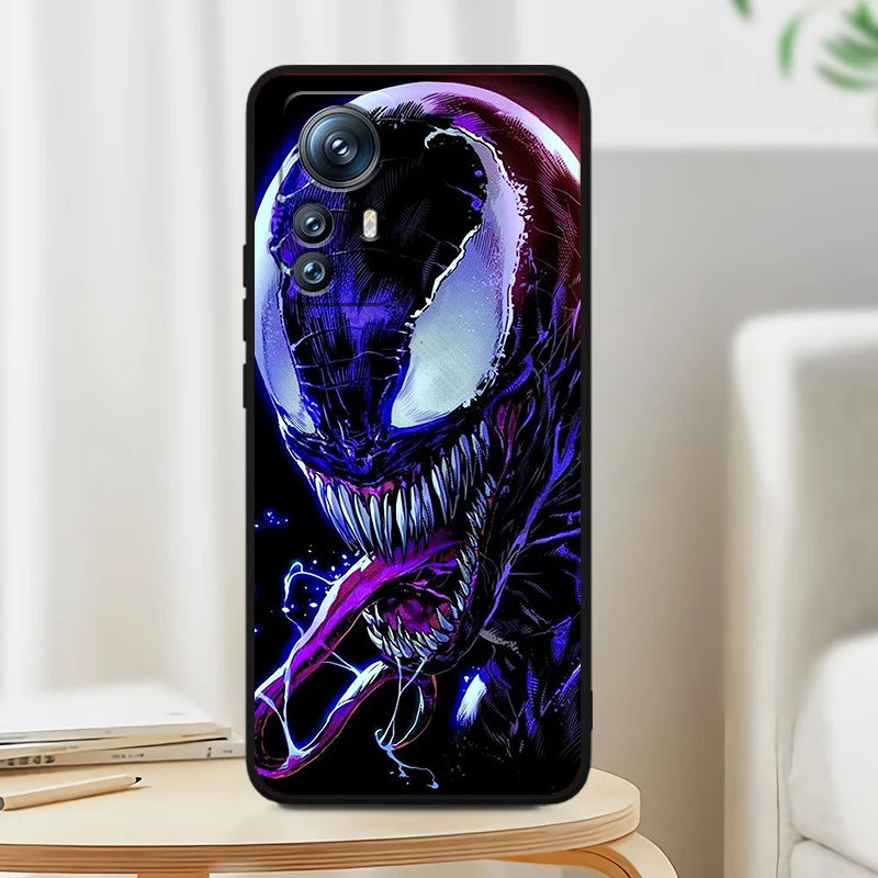 Marvel Venom For Xiaomi Mi 14 13T 13 12T 12 11T 11i 11 A3 10T 10 9 Pro Lite Ultra 5G Black Soft Phone Case