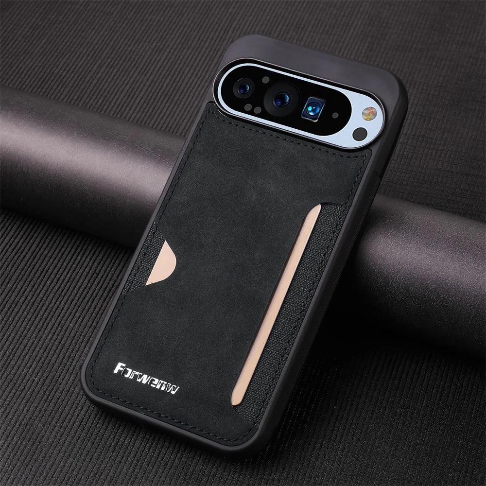 Luxury Wallet Flip Cover For Google Pixel 9 Phone - IDefend