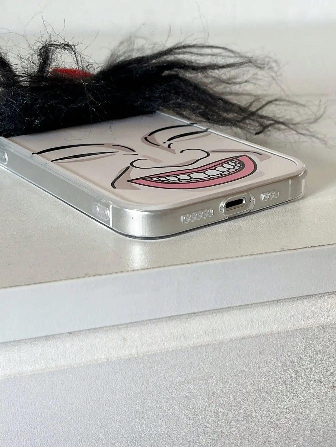 Hair And Teeth Curling Expression For Girls Suitable For iPhone - IDefend