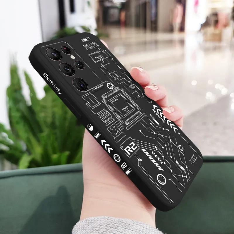 Electronic Lines Phone Case For Samsung Galaxy 0.2 - IDefend
