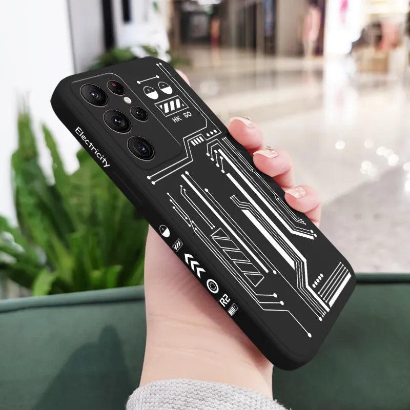 Electronic Lines Phone Case For Samsung Galaxy - IDefend