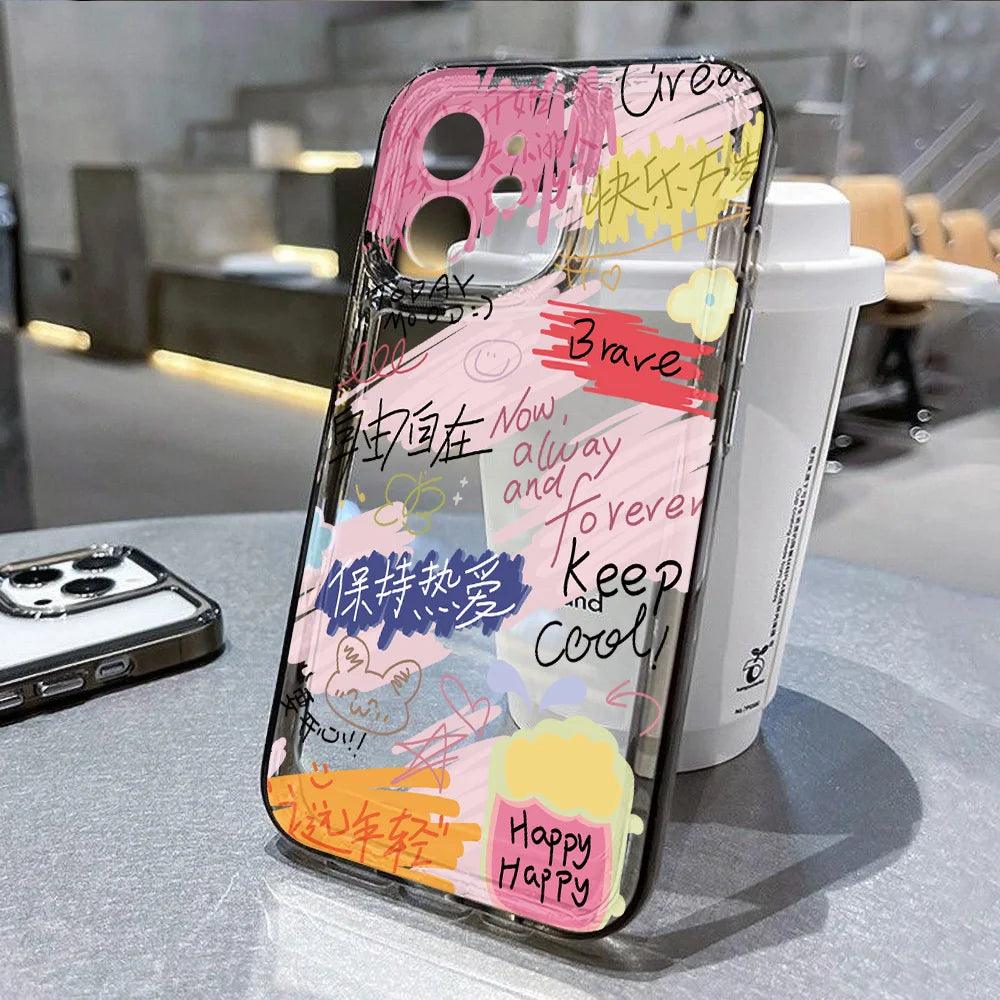 Colourful Funny Smile Phone Case For iPhone 1 - IDefend