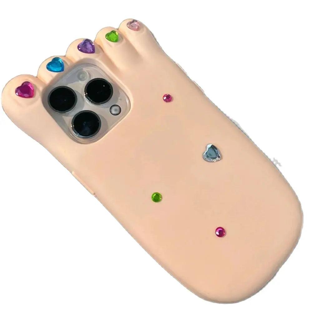 INS Funny Pedicure Manicure Foot Phone Case For iPhone - IDefend