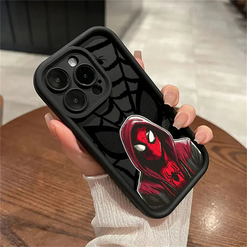Spider-Man Miles Morales Marvel Phone Case for iPhone 16 Cases iPhone 15 14 13 12 Mini 11 Pro Max 16 Plus 15Pro Shockproof Cover
