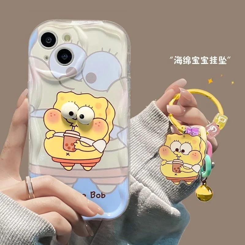Big Eyes SpongeBob Cartoon TPU Soft Phone Case For iPhone - IDefend