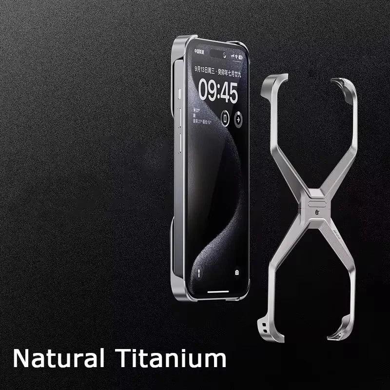X Metal Rimless Phone Case For iPhone - IDefend