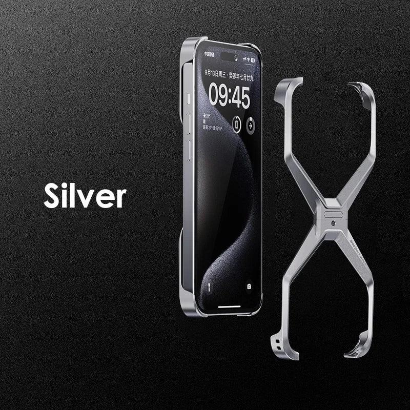 Metal Rimless Phone Case For iPhone - IDefend