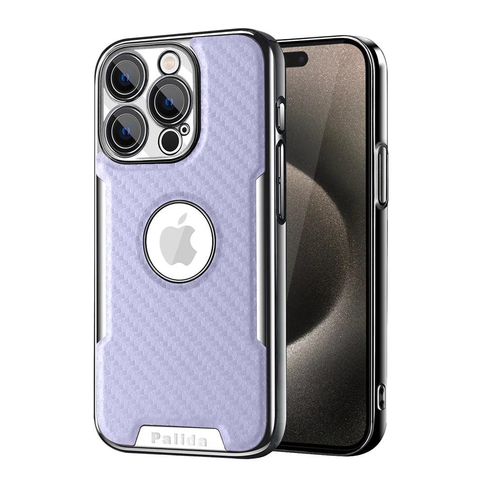 Business Plating Carbon Fiber Case for iPhone - IDefend