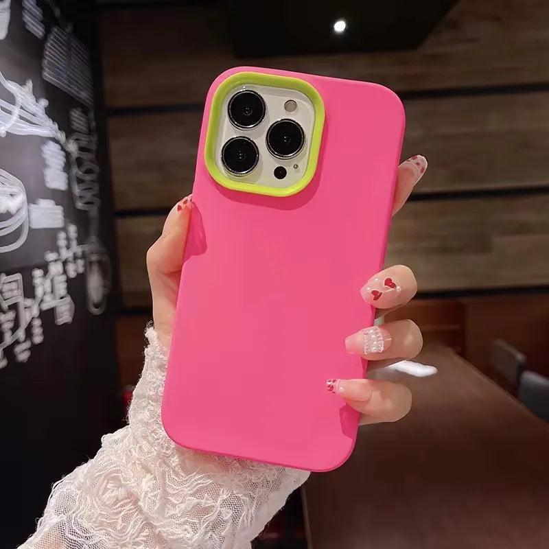Luxury 3 in 1 Solid Color Detachable Case For iPhone 1 - IDefend