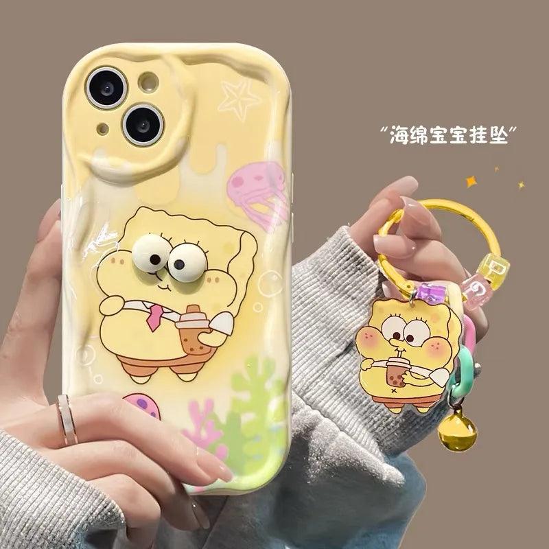 Big Eyes SpongeBob Cartoon TPU Soft Phone Case For iPhone - IDefend