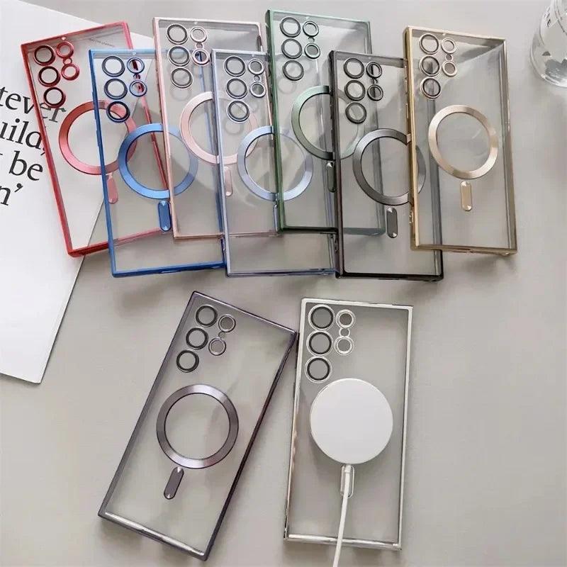 Luxury Transparent Plating For Magsafe Case For Samsung Galaxy - IDefend