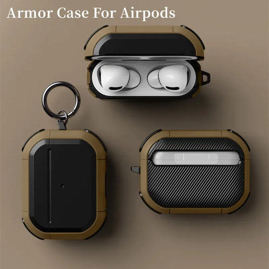 Armor Protective Case For AirPods Pro 2nd Generation AirPods 4 3rd 3 2 1st Gen Cover Accessories Shockproof Coque Capa Funda