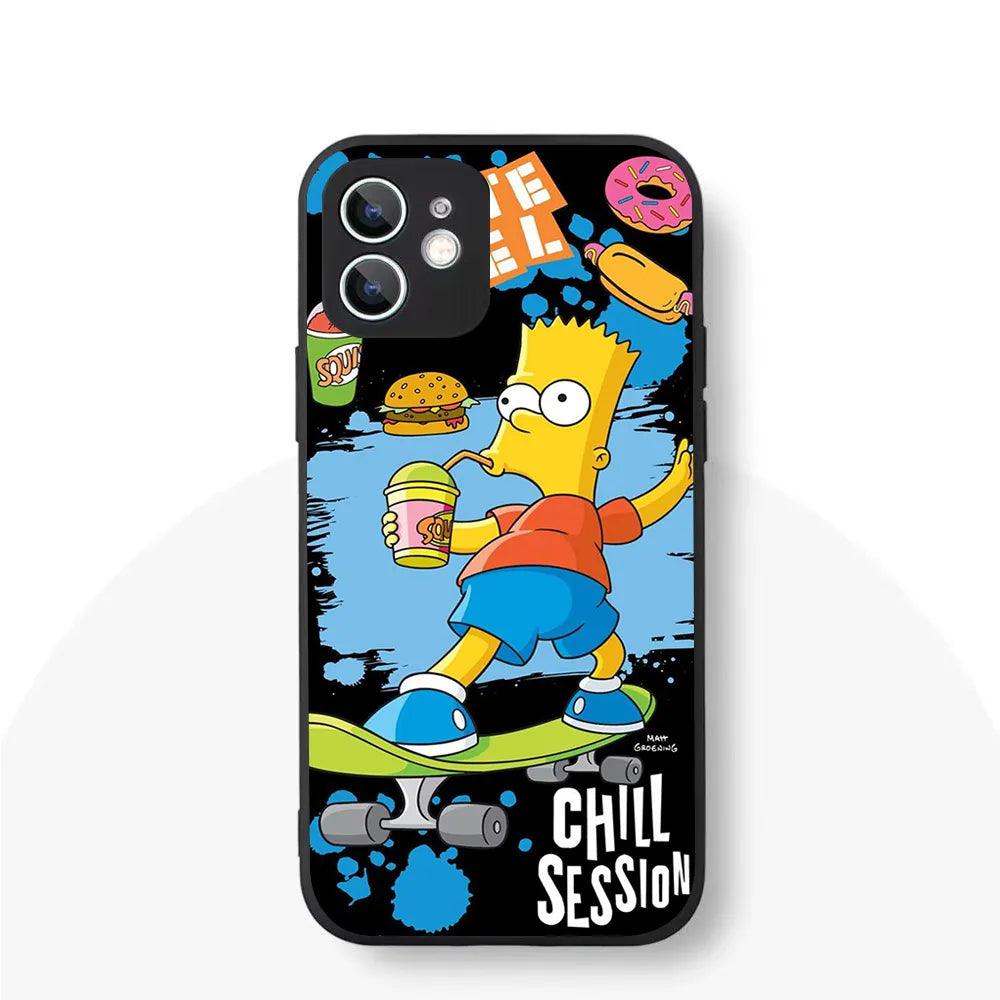 YS-61 Simpson Family Silicone Case For iPhone 1 - IDefend