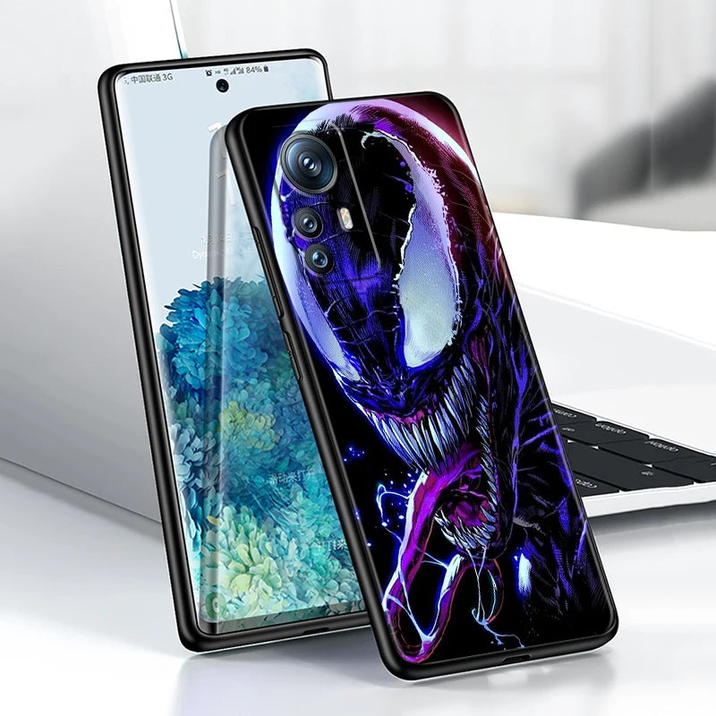 Marvel Venom For Xiaomi Mi 14 13T 13 12T 12 11T 11i 11 A3 10T 10 9 Pro Lite Ultra 5G Black Soft Phone Case