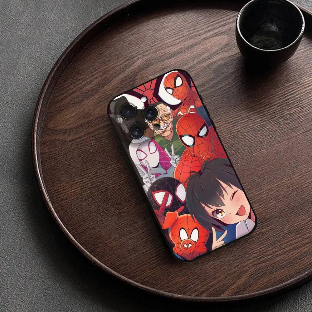 M-Marvel S-Spider-Man Phone Case For IPhone 17 15 Pro Max 14 Pro 12 11 13 Mini X XR XS 16 Plus SE Back Cover