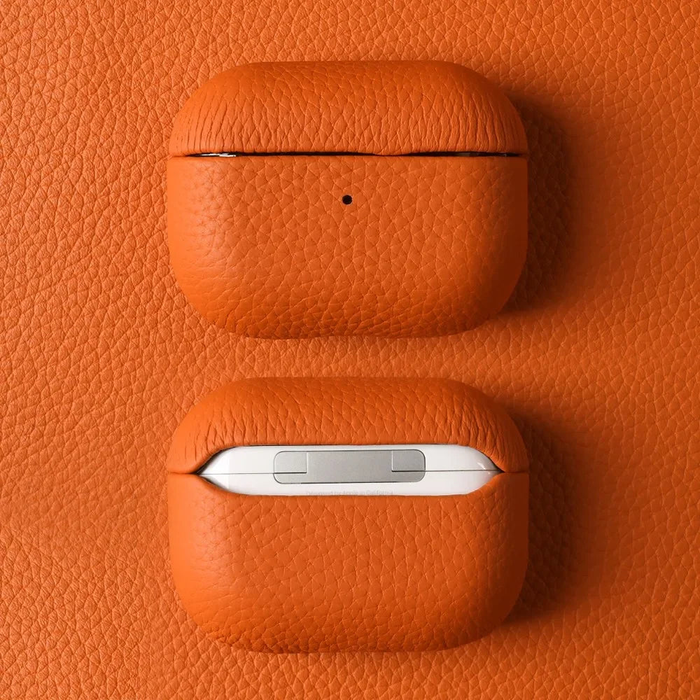For Airpods Pro Case 100% Genuine Leather Case For Airpods 3 / 2 / Pro2 Protection Box Cases AirPods Case Cowhide Charging Box