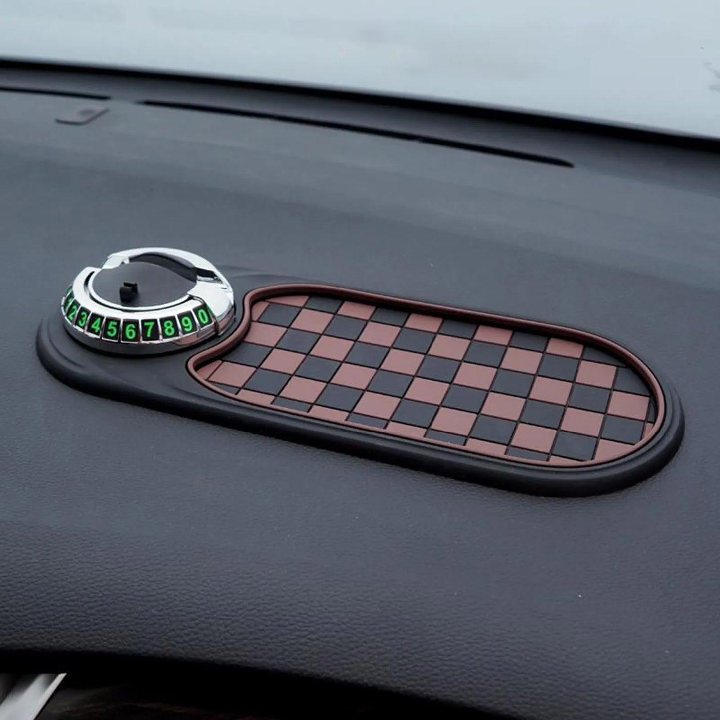 Car Anti-slip Mat Phone Holder 360-degree Rotation Car Dashboard Mat with Phone Holder for Anti-slip Wear Resistant for Safe