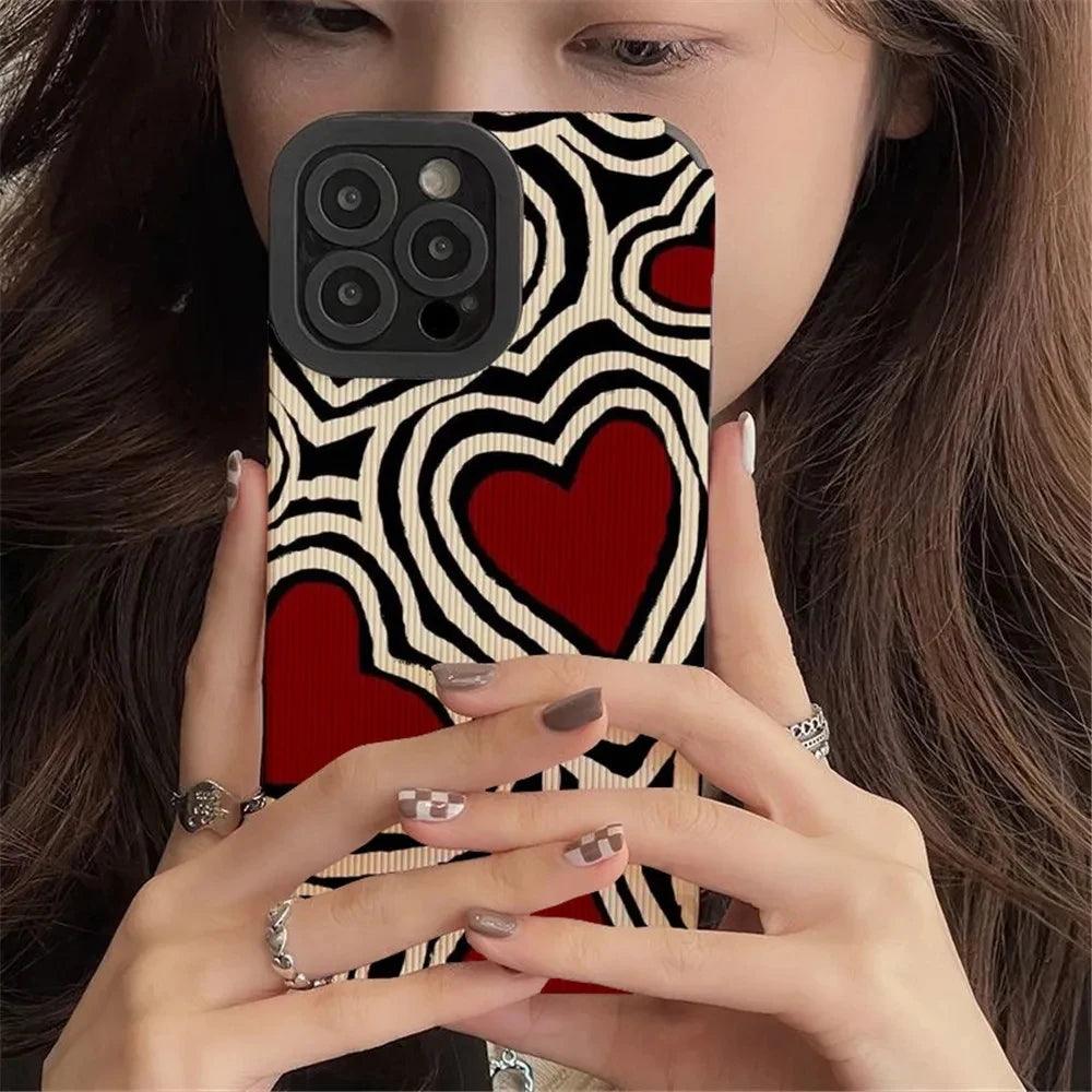 Fashion Romantic Love Hearts Phone Case For iPhone - IDefend