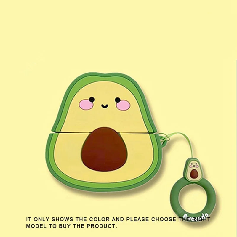 Snack Case For Airpods Pro 2 Generation Cute Cartoon Case For Airpods 1 2 Strawberry Avocado Earphone Cover For Airpods 3 2021