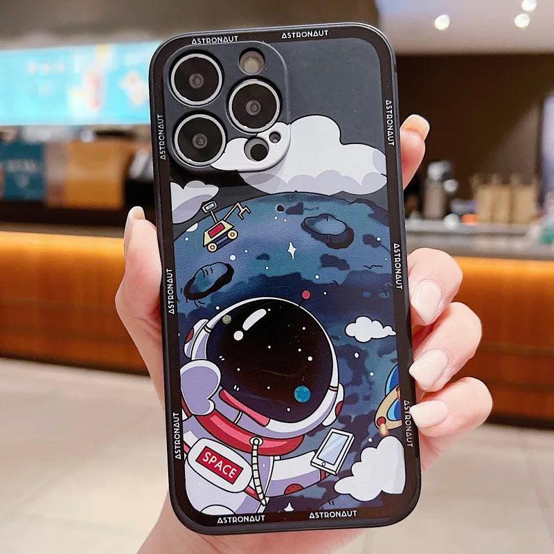 Luxury Space Astronaut Phone Case For iPhone - IDefend