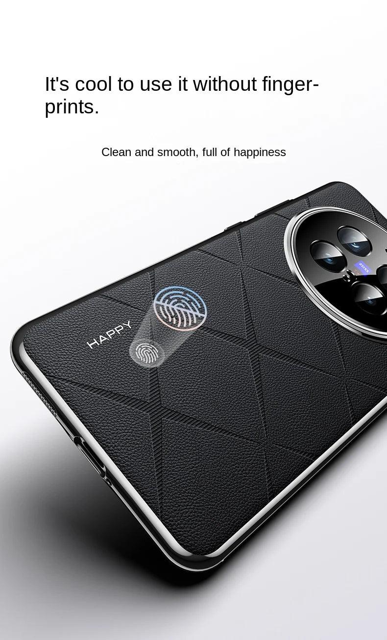 For VIVO X200 Pro Case Luxury Vegan Leather Lens Protective Back Case For VIVO - IDefend